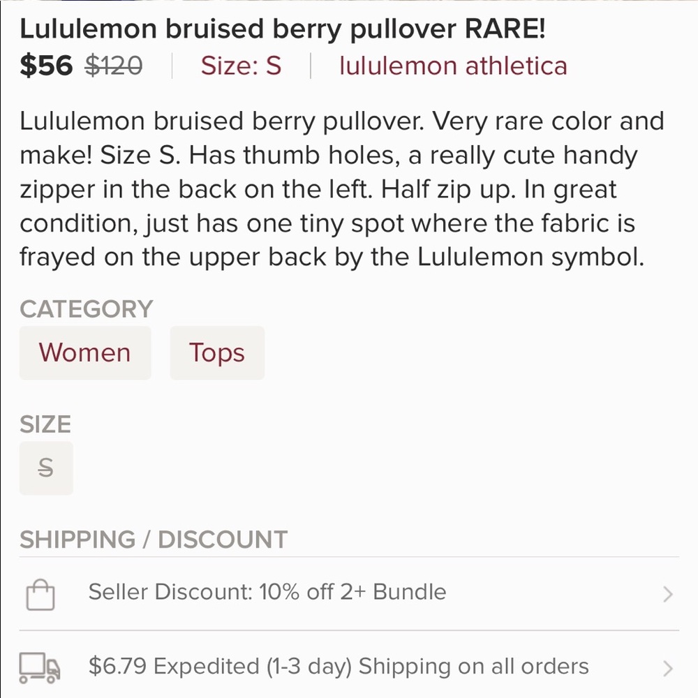 Lululemon bruised berry pullover - Picture 8 of 10